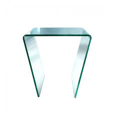 Angled Glass Side Table Modern