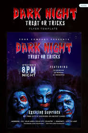 Dark Night Halloween Party Flyer Design Corporate Identity Template