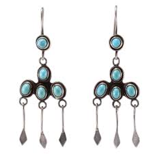 vine navajo turquoise earrings