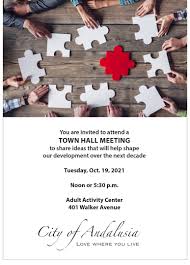 town hall meetings set oct 19 at aac