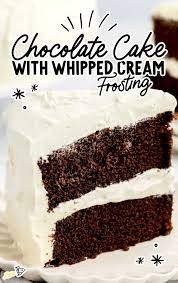 chocolate cake with whipped cream