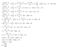 Linear Equations With Fractions