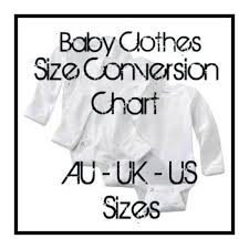 convert baby clothes size chart