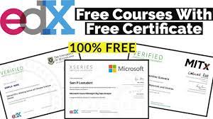 edx free courses with free certificate