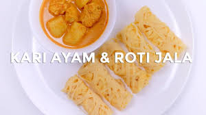 Biasanya makanan ini disuguhkan bersama kuah kari. Kari Ayam Dan Roti Jala Chicken Curry And Net Pancakes Youtube