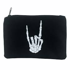 cosmetic makeup bag pouch goth punk