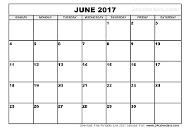 June 2017 Calendar In Word Yearly Calendar Templates
