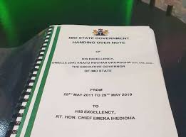 Okorochas Aide Displays Copy Of Handover Document Okorocha