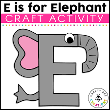 elephant craft alphabet crafts