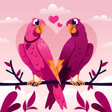 cute valentine s day love birds couple