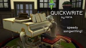 You must reach level 8 of the musical skill you wish to write a song with before you can start writing it at all. Write Songs And Books Faster Quickwrite Mod Sims 4 Mod Mod For Sims 4