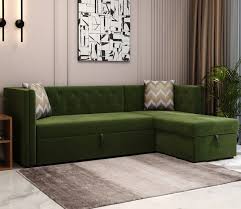 Right Aligned Convertible Sofa Cum Bed
