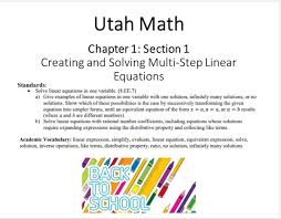 8th Grade Utah Math Chapter 1 Section 1