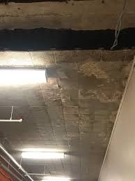 mold affected asbestos ceiling tile
