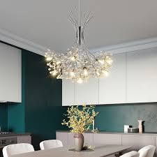 If your chandelier is too small it will throw off the scale of your room and if it's too large it will overpower your table. Modern Led Chandelier Luxury Crystal Chandelier Dining Room Chandelier Black Gold Silver Bedroom Lighting Bouquet Chandelier Chandeliers Aliexpress