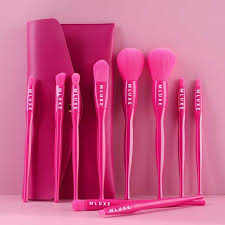 hot pink brush set mluxe beauty