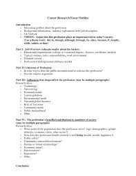 Career Research Project Essay Poemsrom Co Development Outline Paper