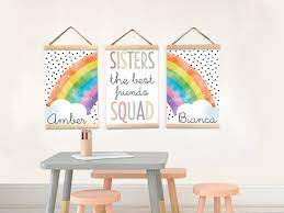 Print Canvas Set Of 3 For Sisters