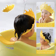 3 Pcs Baby Shower Cap waterproof Shampoo Hat pour les enfants Tout-petits  Filles Garçons Protéger les oreilles Yeux Réglable Silicone Bathing Crown |  Fruugo CH