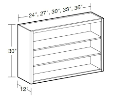 Shaker Cream 36 X 30 Open Shelf Wall