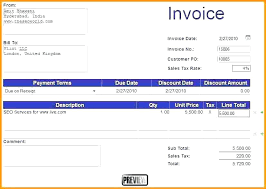 Making Invoice In Word How Can I Make Invoice In Excel Making