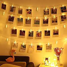 Amazon Com Led Photo String Lights Magnoloran 20 Photo Clips Battery Powered Fairy Twinkle Lights Wedding Party Christmas Home Decor Lights For Hanging Photos Cards And Artwork Warm White Garden Outdoor
