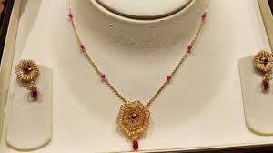 tanishq light weight gold necklace