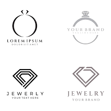 luxury abstract jewelry logo with