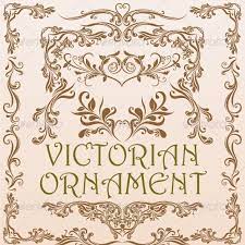 The resulting style is romantic, complex, warm, and dramatic, dripping with opulence and excess; Victorian Border Graphics Designs Templates