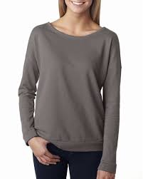 Next Level 6931 Womens French Terry Long Sleeve Scoop