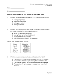 Savesave answer key.pdf for later. 5th Grade Science Checkpoint 1