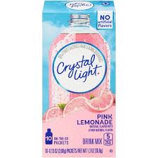 Crystal Light On The Go Natural Pink Lemonade Drink Mix 10pk 0 13oz Pouches Target