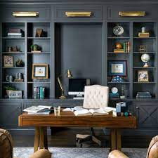 Simple desk and chair with the latest gadget is the one you are design your home office with the most loved color combination of black and white with the kiss of style and trend. 75 Beautiful Study Room Pictures Ideas July 2021 Houzz