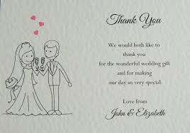 10 personalised wedding thank you notes