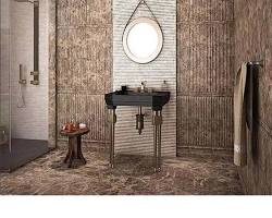 Image of کاشی سرامیک قهوه ای برای کف حمام و سرویس بهداشتی