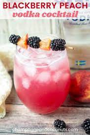 blackberry peach vodka tail
