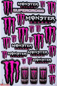 pink monster energy claws sticker decal