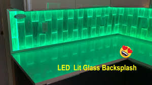 led backlit glass tile backsplash