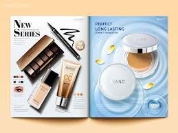 vector cosmetic magazine template