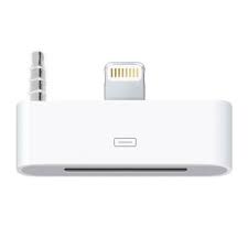 Lightning To 30 Pin Audio Adapter For Iphone 5s Se 5c White