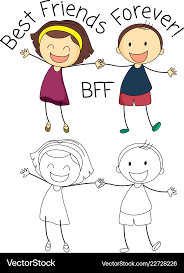 best friends royalty free vector image