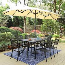 8 Piece Metal Outdoor Patio Dining Set