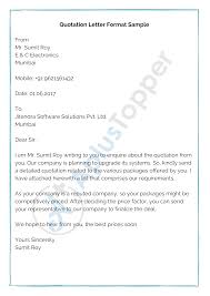 A formal email subject should detail exactly what is. Quotation Format Letter Format Sample And How To Write Quotation Format Letter A Plus Topper