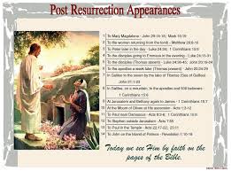 Post Resurrection Appearances A Barnes Bible Charts A To
