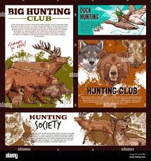hunting banner template with wild