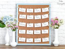 rustic wedding seating chart from a