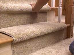 Partially carpeted stairs are defined by a. How To Install A Carpet Runner On Stairs Hgtv