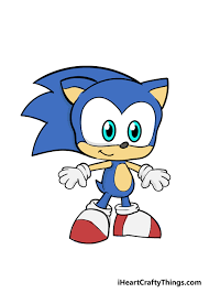 sonic drawing how to draw sonic step