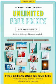 Shutterfly Unlimited Free 4x4 Or 4x6 Prints Today Only