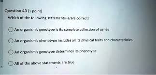 an organism genotype